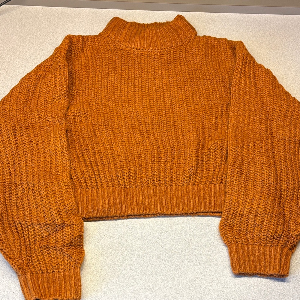H&M Warm Orange Turtleneck Sweater